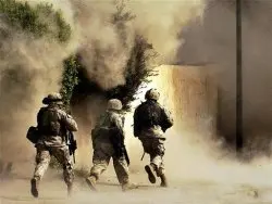 marines run towards the sound of chaos, that's nice! the army ta