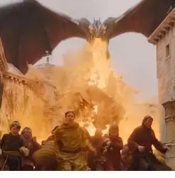 Dragon burns kings landing