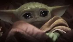 Crying Baby Yoda