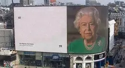 queen elizabeth billboard