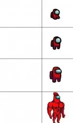 Increasingly Buff Red Crewmate