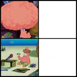 Patrick Big Brain vs small brain