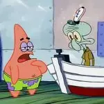 Squidward Head slam GIF Template