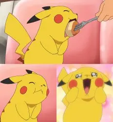 Pikachu Eating
