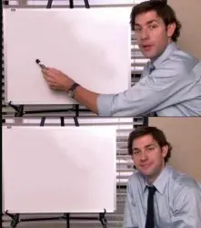 The Office guy pointing to white board
