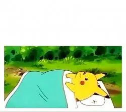Pikachu laying down