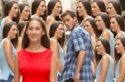 Distracted boyfriend multiple girls