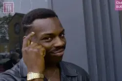 Black man big brain meme