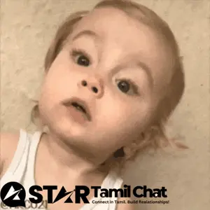A Baby With A Star Tamil Chat Logo Behind Him