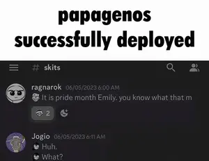 A Screenshot Of A Discord Server With The Words Papagenos Successfully Deployed On Top