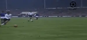 A Soccer Game Is Being Played With The Letters Lf On The Bottom Right