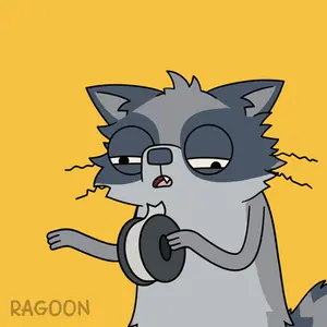 A Cartoon Of A Raccoon Holding A Piece Of Paper With The Word Racoon On It
