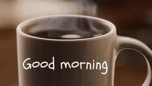 A Cup Of Coffee With The Words " Good Morning " On It