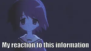 A Blue Background With The Words My Reaction To This Information Written On It