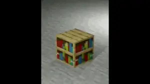 A Minecraft Block With Books On It Is Stacked On Top Of Each Other On A Table .