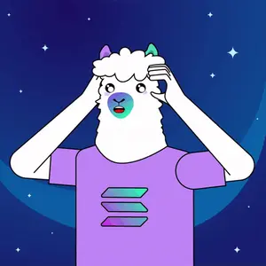 A Cartoon Drawing Of A Llama Wearing A Purple Shirt With A Blue And Green Logo On It