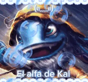 A Picture Of A Frog With Bubbles And The Words El Alfa De Kai On The Bottom