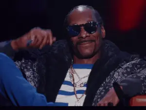 Snoop Dogg Wearing Sunglasses And A Striped Shirt