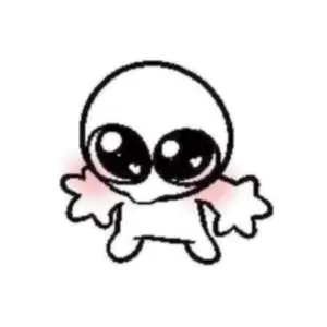 A Black And White Drawing Of A Cartoon Character With Hearts Around It