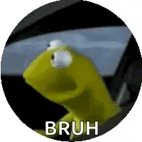 Kermit The Frog Is Sitting In A Car And Looking Out The Window .