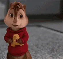 A Cartoon Chipmunk Wearing A Red Sweater With The Letter A On It .