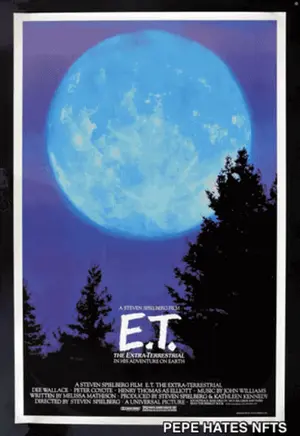 A Movie Poster For The Movie Et Shows A Blue Moon