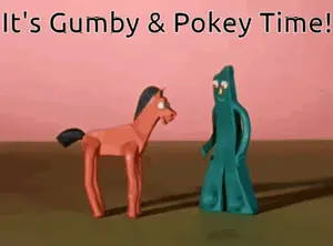 A Picture Of Gumby And Pokey Time With A Horse And Pokey