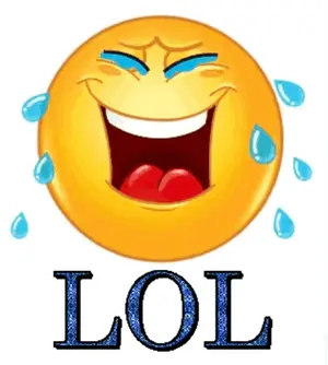 A Smiley Face With Tears Coming Out Of It And The Word Lol Written Below It