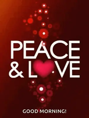 A Peace And Love Poster With A Heart In The Middle