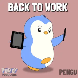 A Penguin Holding A Tablet And A Pen With The Words Back To Work Written Above It