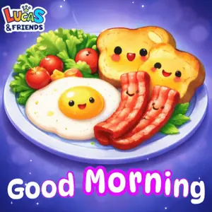 An Advertisement For Lucas And Friends Shows A Plate Of Food