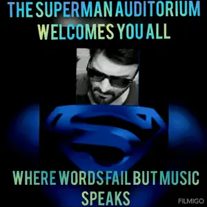 A Poster For The Superman Auditorium Where Words Fail But Music Speaks