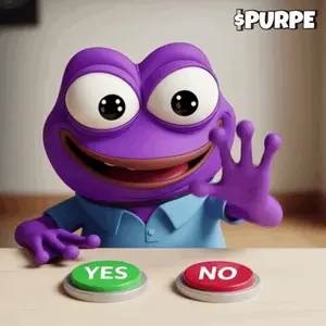A Purple Frog Chooses Between A Yes And No Button