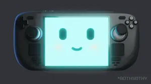 A Video Game Controller With A Smiley Face On It