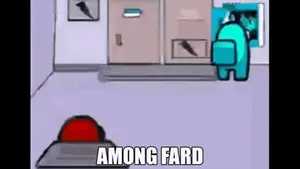 Among Us Is A Video Game That Is Being Played In A Room With A Red Light .