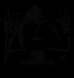 A Drawing Of A Scary Sonic With The Words Absolute Rage Mode Below Him