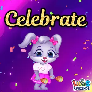 A Lucas And Friends Advertisement With A Bunny