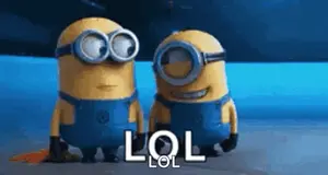 Two Minions Wearing Goggles And Overalls Are Standing Next To Each Other And Talking .