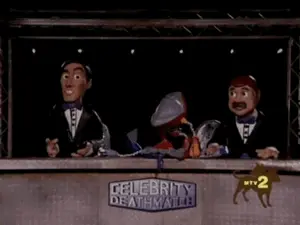 A Poster For Celebrity Deathmatch Says Good Night On It