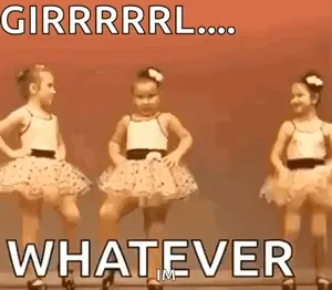 Three Little Girls Are Dancing On A Stage And The Caption Says Whatever Im .