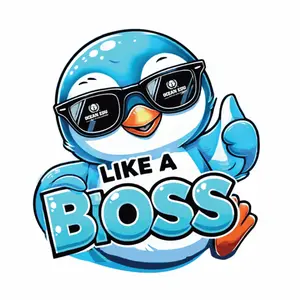 A Penguin Wearing Sunglasses Giving A Thumbs Up And The Words Like A Boss