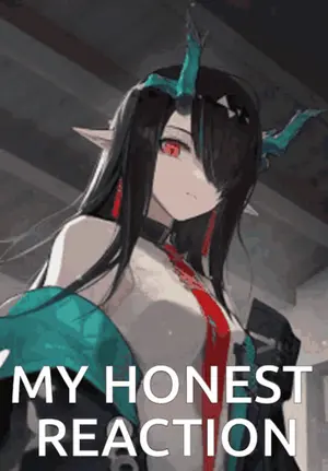 A Picture Of A Girl With Horns And The Words " My Honest Reaction "
