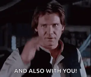 Han Solo Is Pointing At The Camera And Also With You .