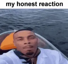 A Man Is Taking A Selfie In A Boat And The Caption Says My Honest Reaction