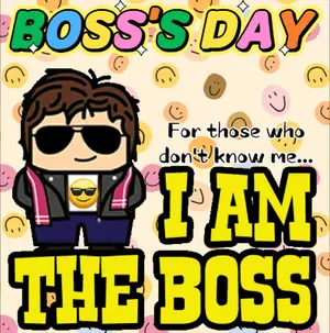 A Poster For Boss 'S Day With A Man Wearing Sunglasses