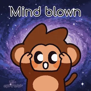 A Cartoon Of A Monkey With The Words Mind Blown Written Above It