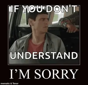 A Poster Of A Man Sitting In A Car With The Caption If You Don 'T Understand I 'M Sorry .