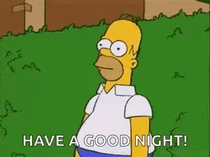 Homer Simpson Is Standing In The Grass And Saying `` Have A Good Night ! ''