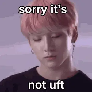 A Young Man With Pink Hair Is Making A Funny Face And Says Sorry It 'S Not Uft .