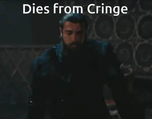 A Picture Of A Man With The Words Dies From Cringe Above Him